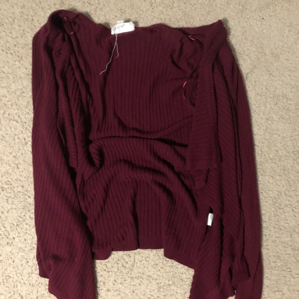 Burgundy Cardigan